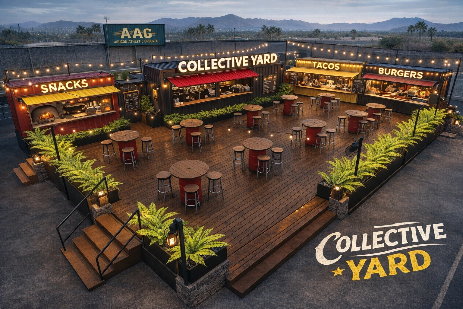 Collective Beach · early concept rendering under the working name Collective Yard
