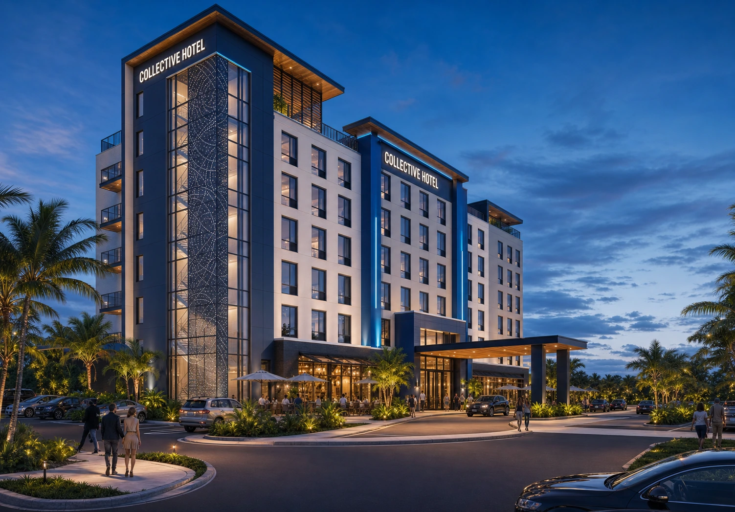 Space Coast hotel · exterior concept rendering
