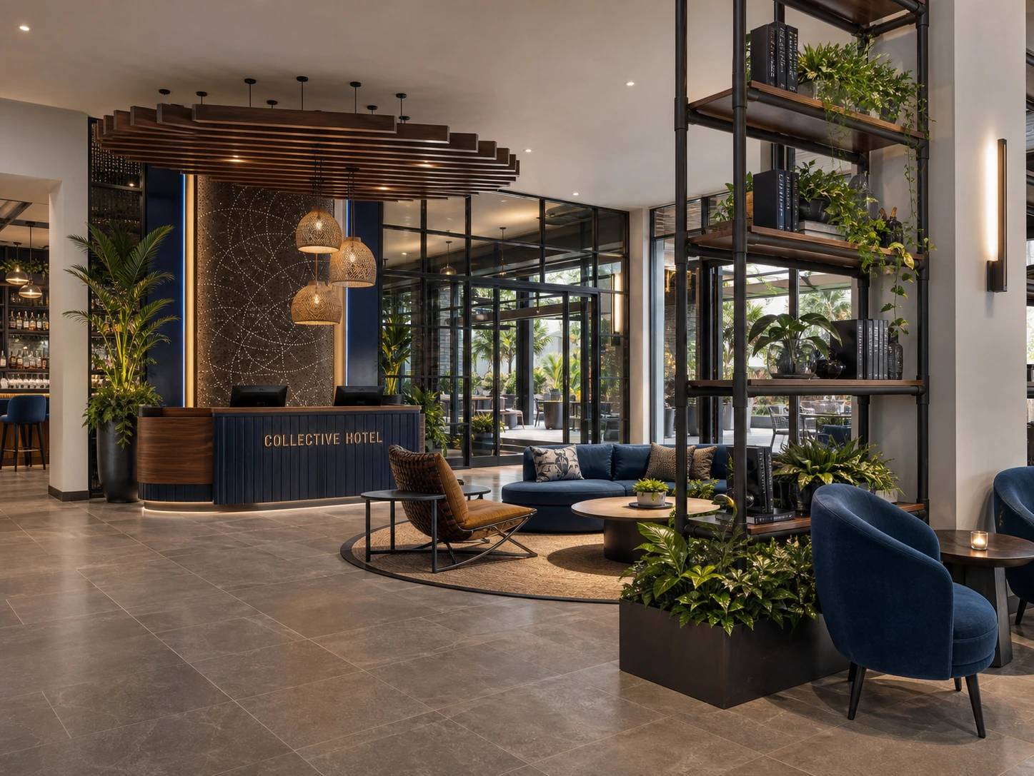 Space Coast hotel · lobby concept rendering