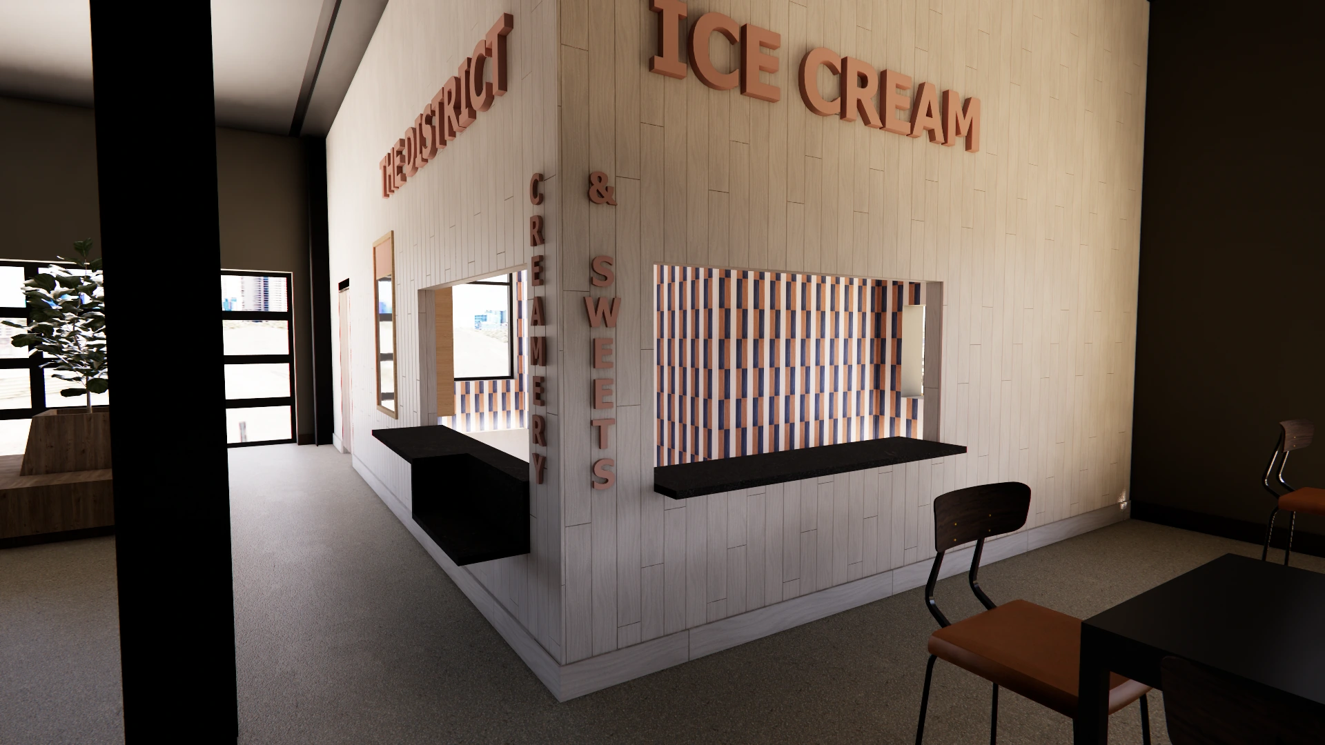 Union Collective · proposed dessert counter · concept rendering